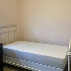 Ivory Twin Bed With extras