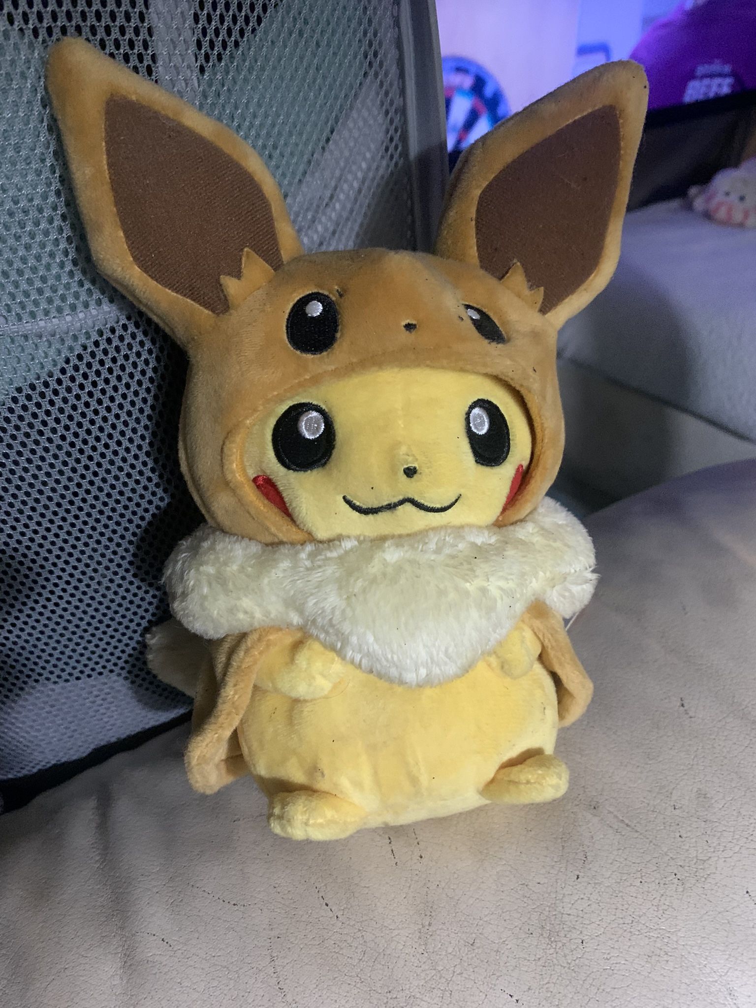 Pikachu With Eevee Hoodie Plush