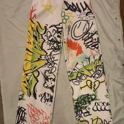 Jaded London Graphic Design Wide Leg