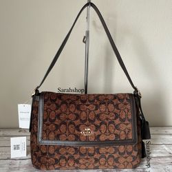 Coach Etta Flap Shoulder Bag In Signature Chenille