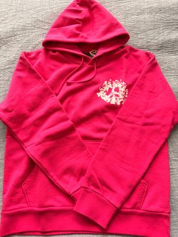 Pink Pullover Hoodie with Graphic Logo