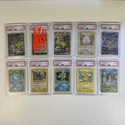 PSA 10 9 8 Graded Pokemon Cards Tyranitar V Chansey Blastoise Pikachu Snorlax Vmax