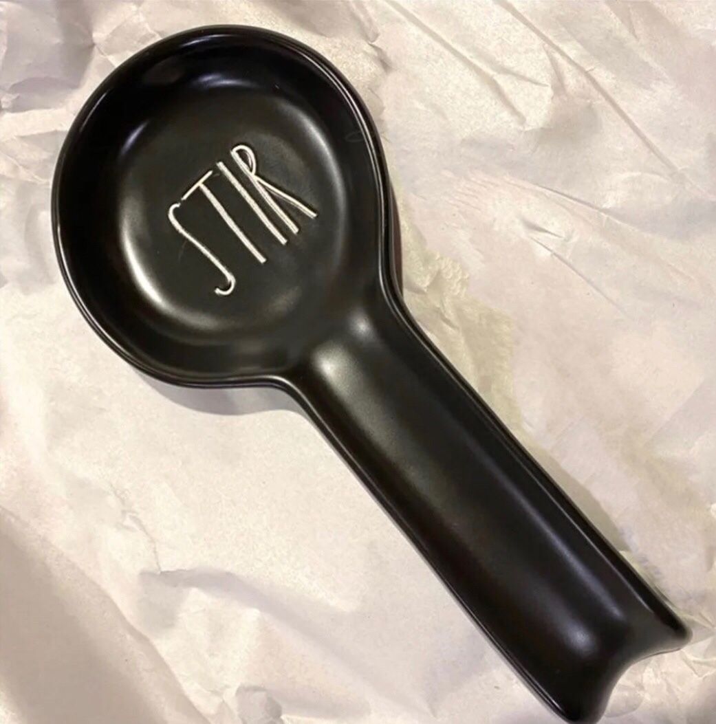 RAE DUNN new STIR black spoon rest