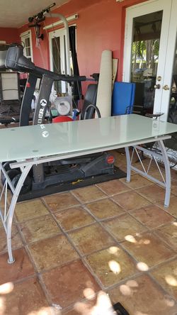 Glass desk