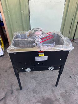 Barton Outdoor Propane Fryer with Triple Basket for Camping