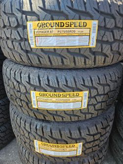 275-55-20 !!! GROUNDSPEED A/T !!! $520 LAS 4 LLANTAS MONTADAS Y BALANCEO INCLUIDO 👌