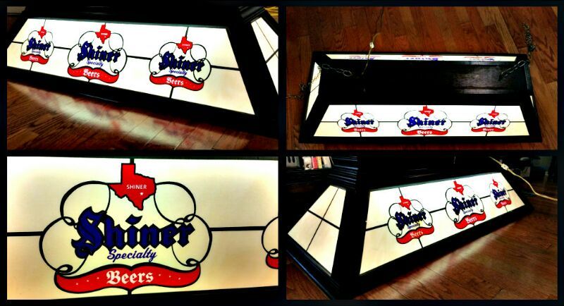 Vintage Shiner Bar Sign / Pool Table Billiard Light Collector's Item