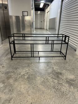 Tv stand Metal Frame Clear Glass