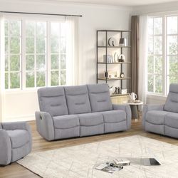 Nina Gray 3pc Reclining Set 😍🥰❤️👌