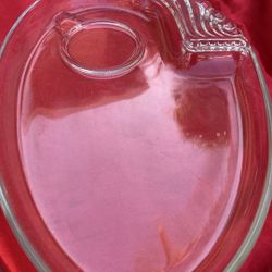 Vintage glass snack tray