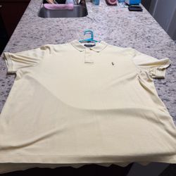 Cream Yellow Polo Ralph Lauren Shirt XXL