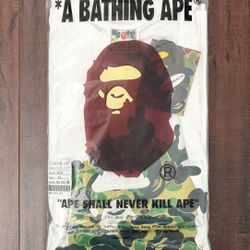 BAPE ABC Camo Rebuild Big Ape Head Tee 'White/Green' (Size XL)