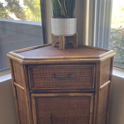 Rattan Corner Cabinet