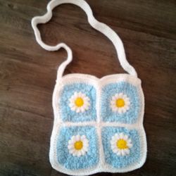 Blue Daisy Tote Bag 