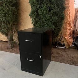 Black 2-Drawer Filing Cabinet! 