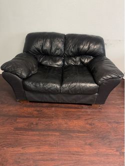 Leather sofa love seat