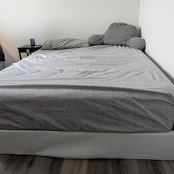 Metal Box Spring Queen Size, Black, Bed Base Mattress Foundation