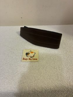 Dogs My Love Brown Leather Dog Collar