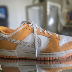 NIKE Orange And White Low Dunks