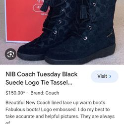 Coach Boots Black 30$