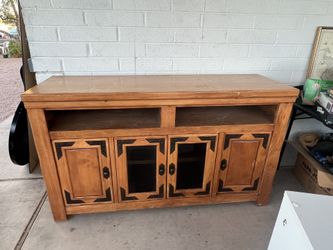 Rustic Mission-Style Solid Wood TV Stand / Media Console + Center Coffee Table