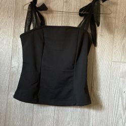 Woman’s Casual/ Work Blouse Tie Straps (XS)