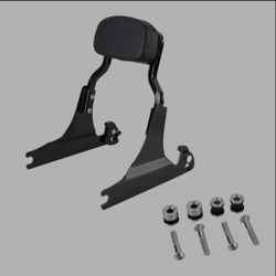 Harvards Chrome Chop Detachable Sissybar Backrest Fits for Harley FATBOY FLSTF 00-06 FLSTN 05-17 Deluxe/SPRINGER FLSTF,Heritage 2006,Black