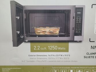 BRAND NEW Panasonic 2.2 cu ft Countertop Stainless Steel Microwave w/ built-in Cyclone Wave Inverter Technology and Sensor