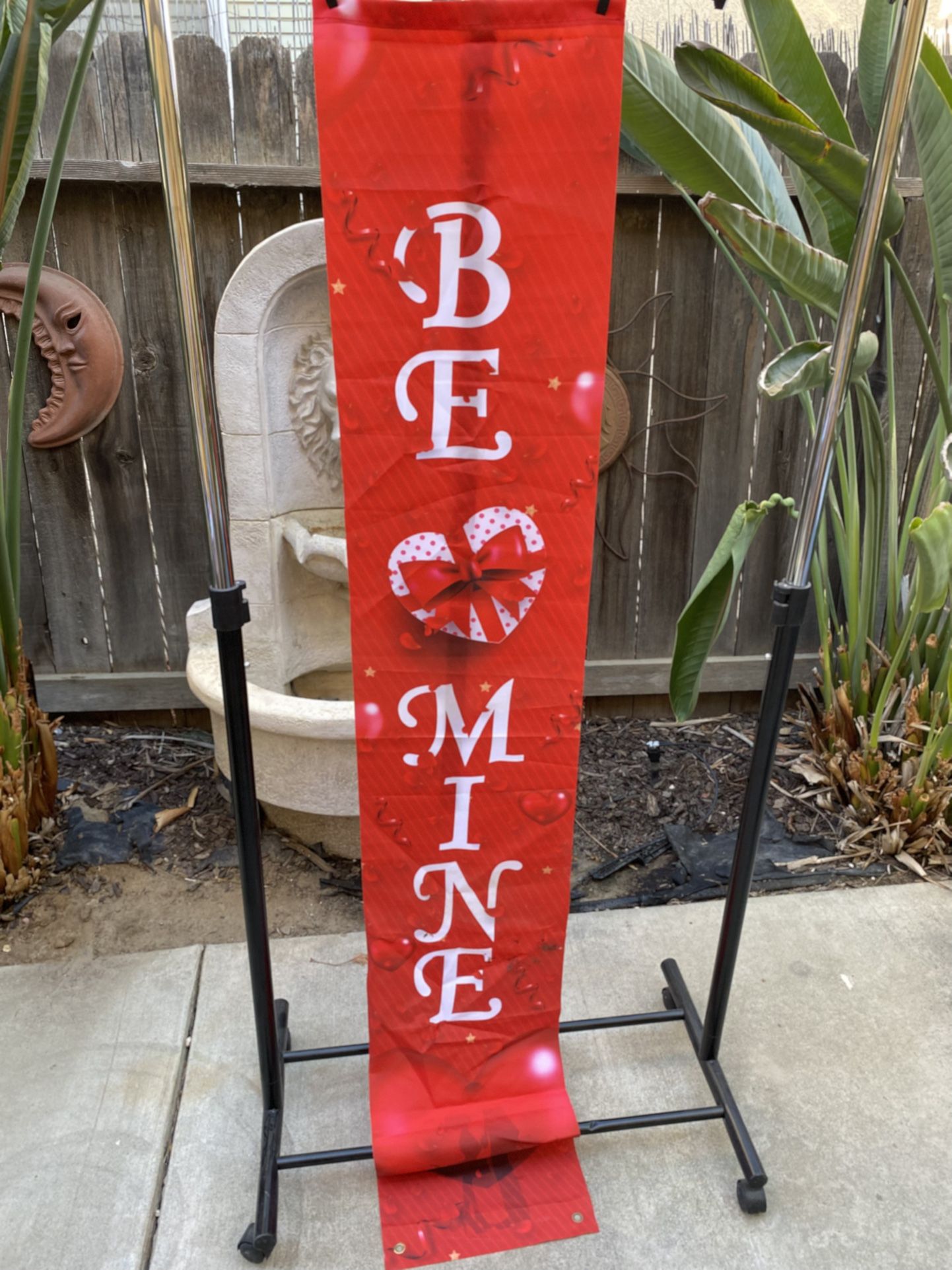 Be mine ribbon style Valentine’s Day theme house flag