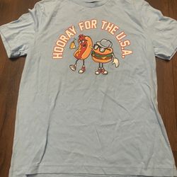 Boys Hooray For The USA Hot Dog Shirt Size 18/20 Husky By There Abouts #10