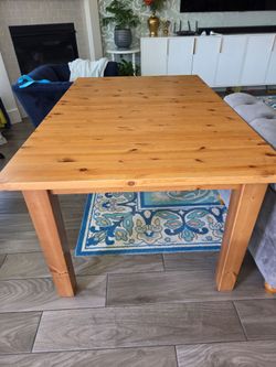 Wood dining table