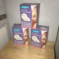 3 - 60 Count Boxes - 180 Lansinoh Stay Dry Nursing Pads