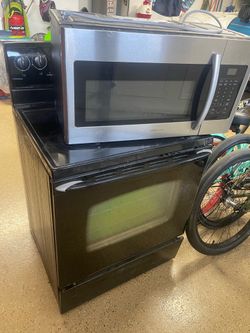 Black electric stove