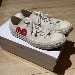 Worn Only Once, Like New Converse x Comme des Garçons CDG Play Chuck Taylor Low