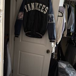 All Leather Yankee Logo Jacket