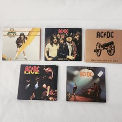 AC/DC 5 CD Bundle Lot Epic Records Remastered Reissue Rock Music Special Edition Case and booklet on each one in excellent pre-owned condition as pict