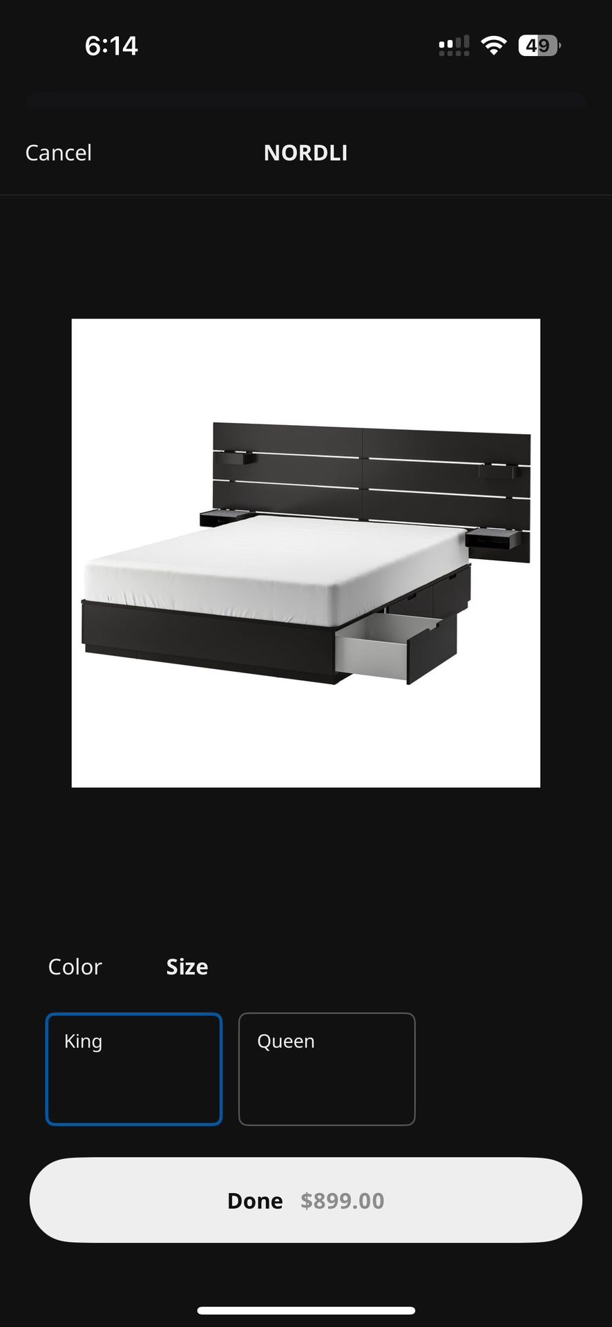 King Platform Bed With Storage
