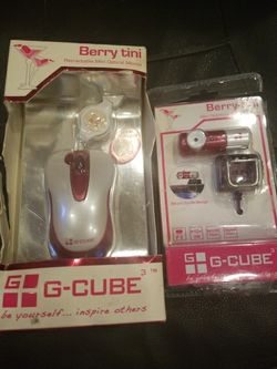 Berry tini, optical mouse and web camera