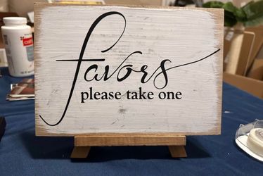 Wedding / Baby Shower Party Favors Sign Easel