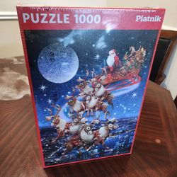 NEW Piatnik Santa’s Flying Sleigh 1000-Piece Puzzle – Factory Sealed