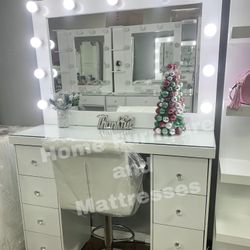 Vanity Set Hollywood Mirror LED Lights Makeup Table✨New