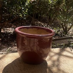 Red Large Ceramic Pot