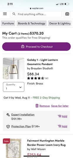 2 Gold Pendant Lantern Lights  Brand New 