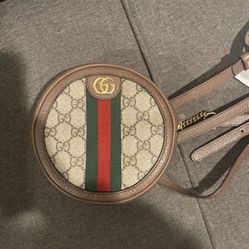 Gucci Ophidia GG Web Backpack Mini Brown Canvas