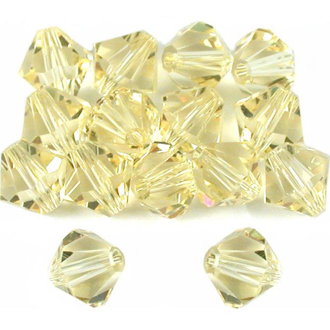 144 Swarovski 10mm Bicone 5328 Beads in Jonquil