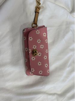 Coach pink floral sunglasses case