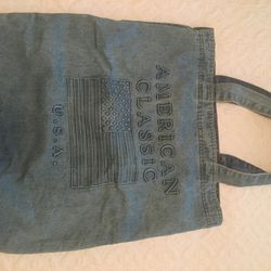 American  Classic Denim Bag-Enbossed