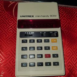 Vintage Unitrex Mini Handy 80m Digital Calculator 