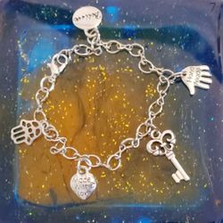 Handmade Charm Bracelet with Hands