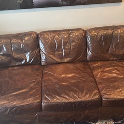 Restoration Hardware Leather Sofa